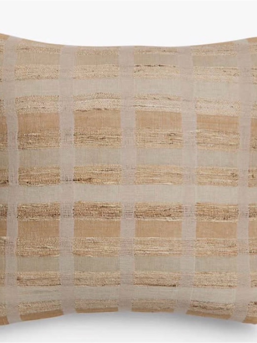 Crate&Barrel Harper Organic Cotton, Linen and Silk Blend Pillow 20”x20”